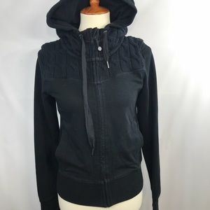 Lululemon Cable Knit Scuba Black Zip Up Hoodie